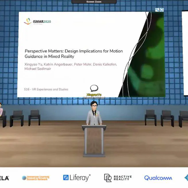 Oral Presentation on IEEE ISMAR 2020 virtually at VirBELA